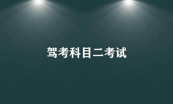 驾考科目二考试
