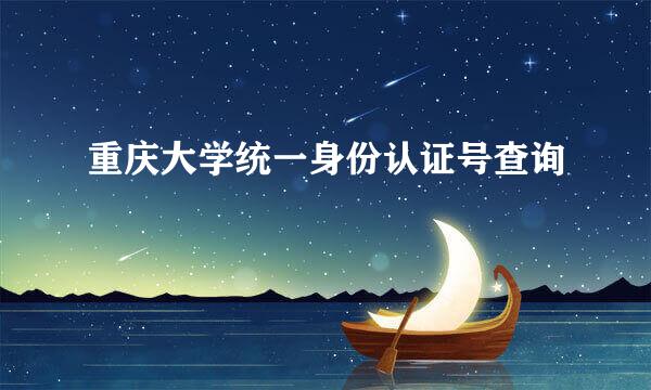 重庆大学统一身份认证号查询