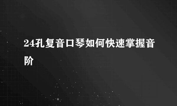 24孔复音口琴如何快速掌握音阶
