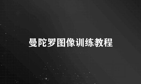 曼陀罗图像训练教程