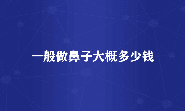 一般做鼻子大概多少钱