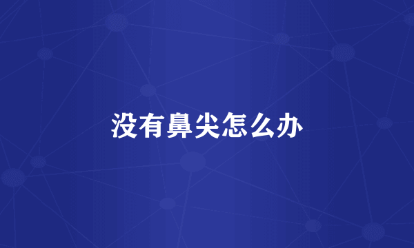 没有鼻尖怎么办