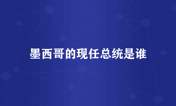 墨西哥的现任总统是谁