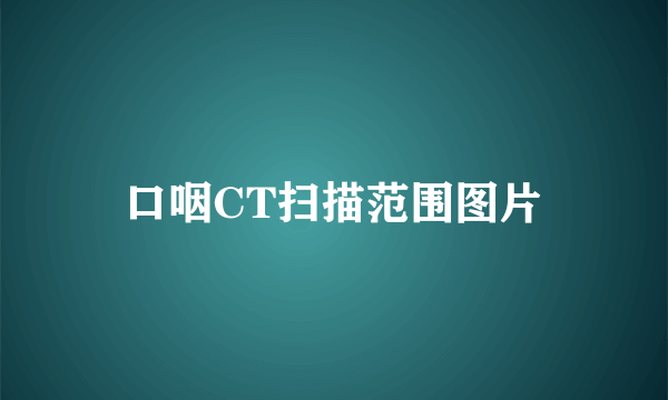 口咽CT扫描范围图片