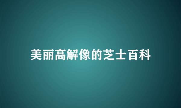 美丽高解像的芝士百科