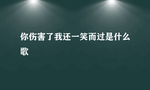 你伤害了我还一笑而过是什么歌