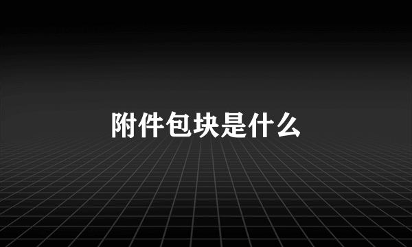 附件包块是什么