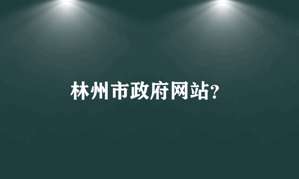 林州市政府网站？