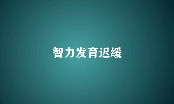智力发育迟缓