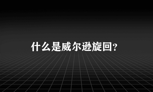 什么是威尔逊旋回？