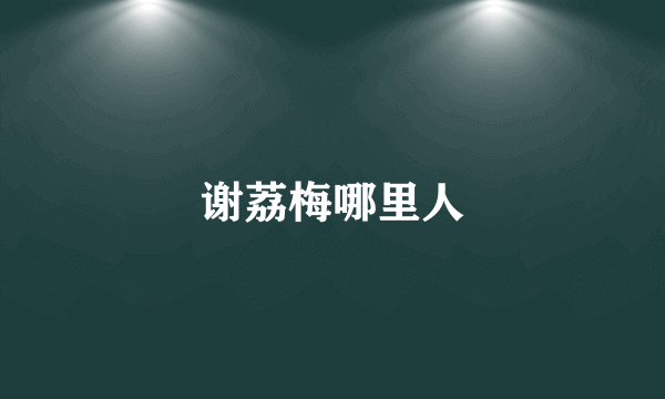 谢荔梅哪里人