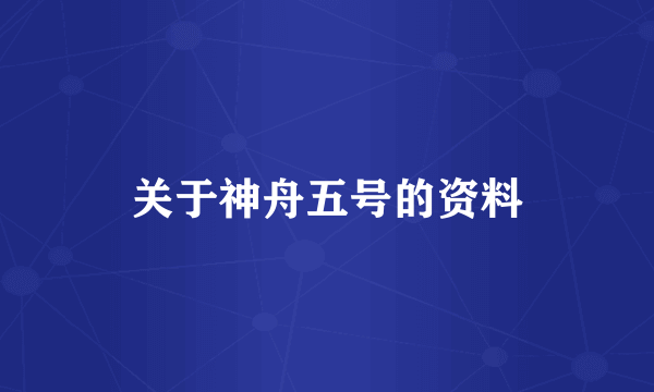 关于神舟五号的资料
