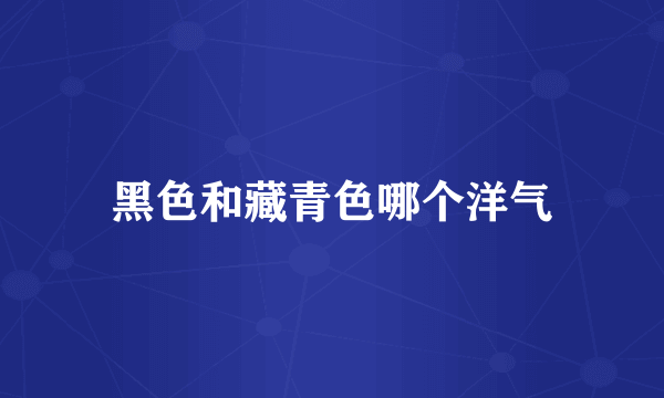 黑色和藏青色哪个洋气