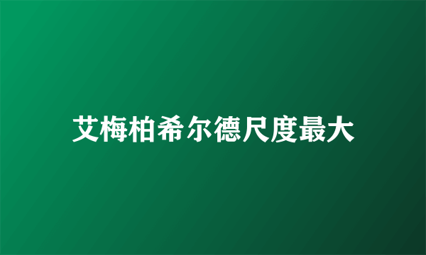 艾梅柏希尔德尺度最大