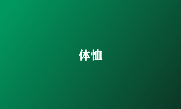体恤