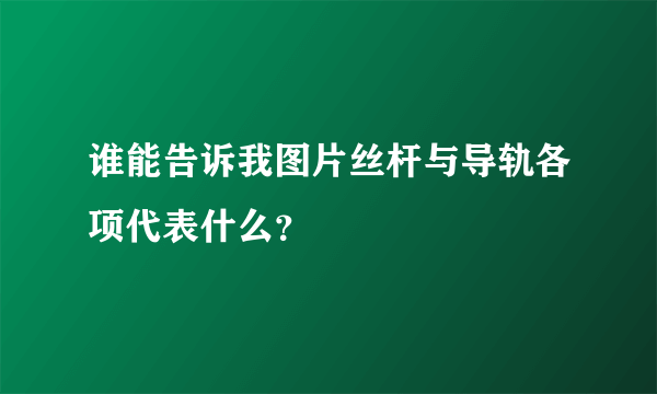 谁能告诉我图片丝杆与导轨各项代表什么？