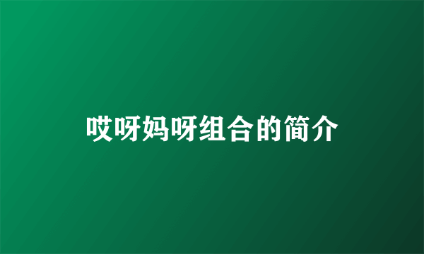 哎呀妈呀组合的简介