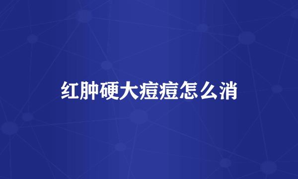 红肿硬大痘痘怎么消