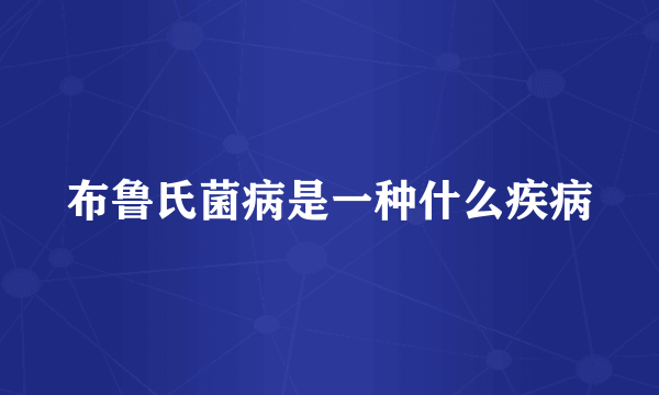 布鲁氏菌病是一种什么疾病
