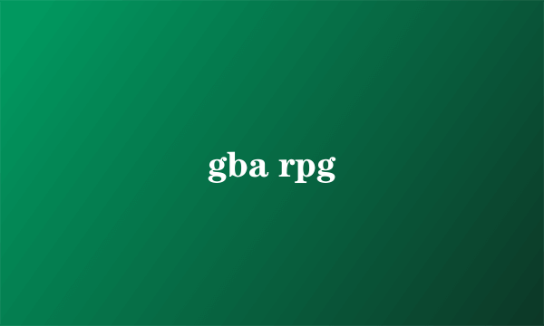 gba rpg