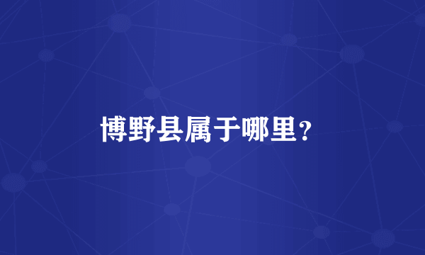 博野县属于哪里？