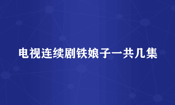电视连续剧铁娘子一共几集