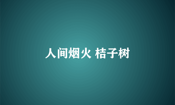 人间烟火 桔子树