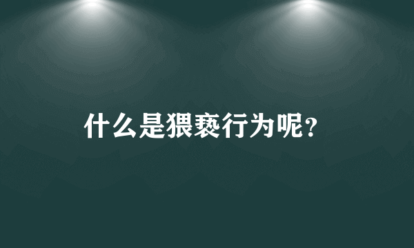 什么是猥亵行为呢？