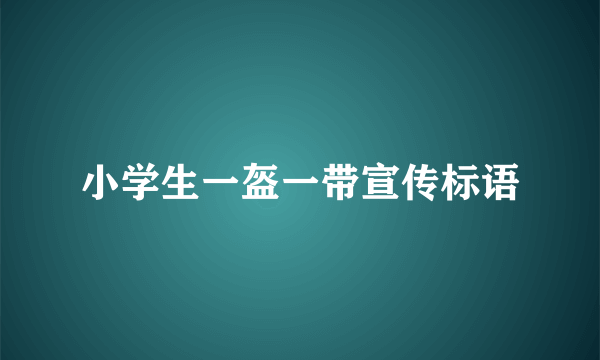 小学生一盔一带宣传标语
