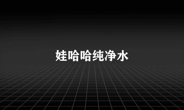 娃哈哈纯净水
