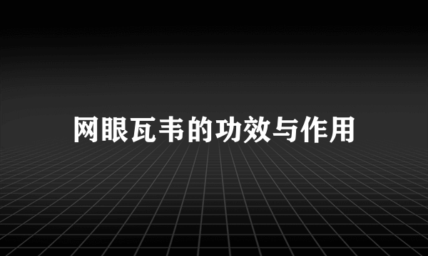 网眼瓦韦的功效与作用