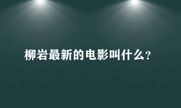 柳岩最新的电影叫什么？