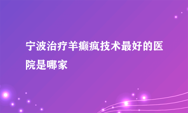 宁波治疗羊癫疯技术最好的医院是哪家