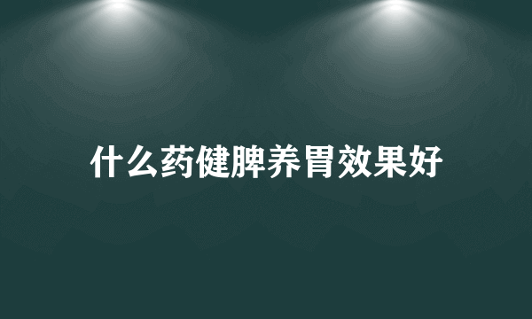 什么药健脾养胃效果好