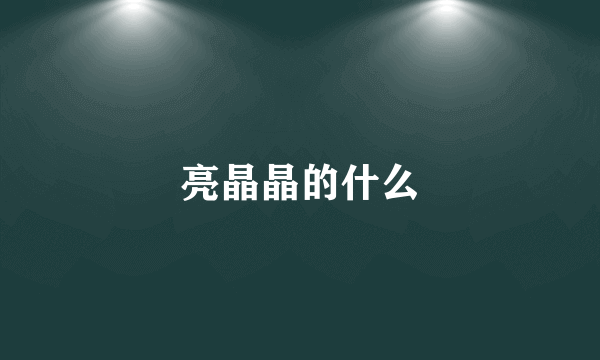 亮晶晶的什么