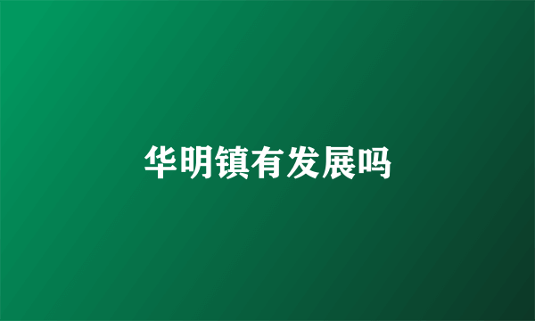 华明镇有发展吗