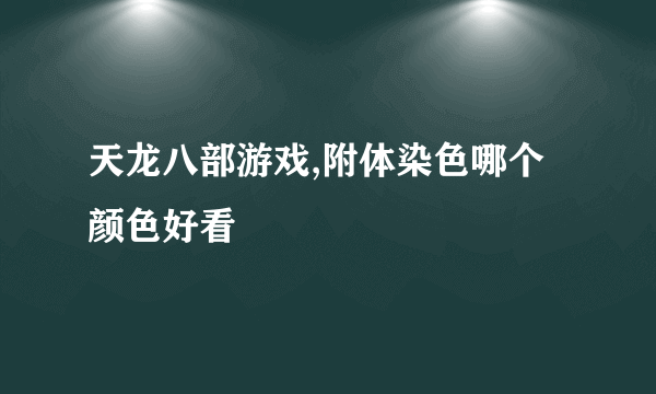 天龙八部游戏,附体染色哪个颜色好看