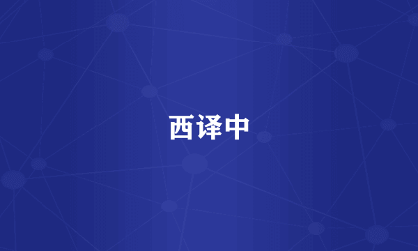 西译中