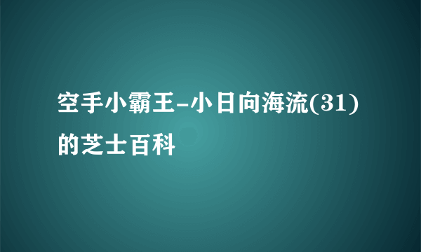 空手小霸王-小日向海流(31)的芝士百科