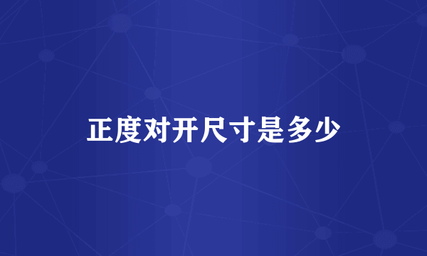 正度对开尺寸是多少