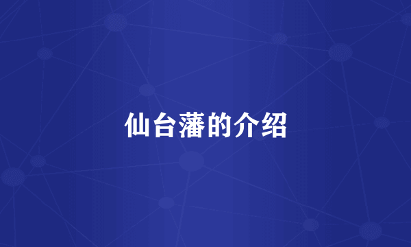 仙台藩的介绍