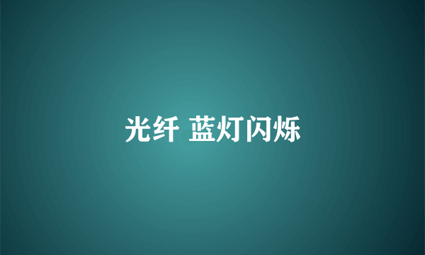 光纤 蓝灯闪烁