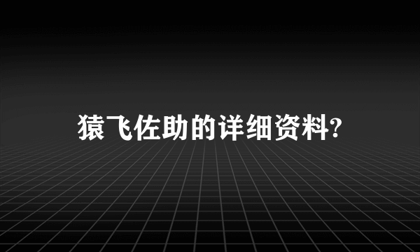 猿飞佐助的详细资料?
