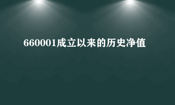 660001成立以来的历史净值