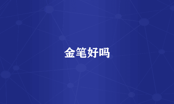 金笔好吗