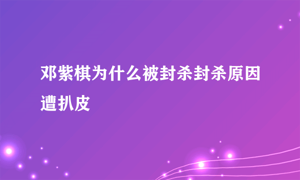 邓紫棋为什么被封杀封杀原因遭扒皮