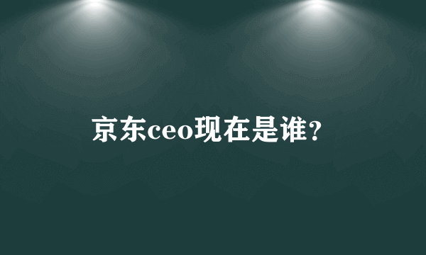 京东ceo现在是谁？
