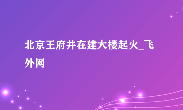 北京王府井在建大楼起火_飞外网