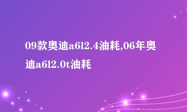 09款奥迪a6l2.4油耗,06年奥迪a6l2.0t油耗