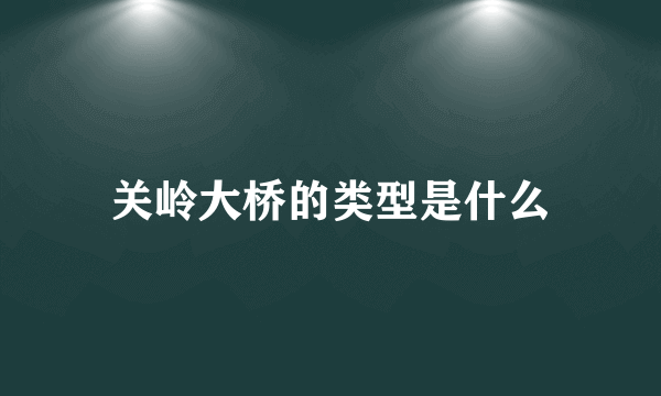 关岭大桥的类型是什么